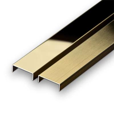 China Free Sample 304 Stainless Steel Modern Decor Skirting Floor Wall Ceiling Edged Lines Skirting Baseboard for sale