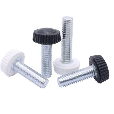 China Cheap and high quality plastic head screw small knob m4m5m6 straight knurled thumb screw adjusting hand screw M4 M5 M6 for sale