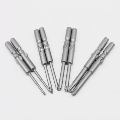 China 800 Magnetic Electric Round Shank Phillips Cross Screwdriver Bits Tool Magnetic PH00 PH0 PH1 PH2 of 4mm Screwdriver Bit for sale