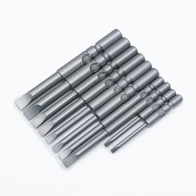 China Magnetic Slotted Electric S2 Bit 800/801/802 Electric Flat Head Batch Head Electric Screwdriver Bit for sale