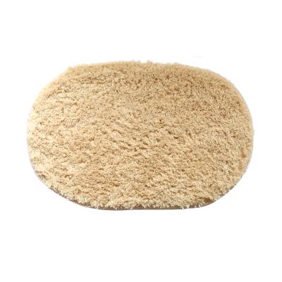 China Finished Product Soft Faux Lambs Wool Oval Door Cover Carpets Mat For Sale for sale