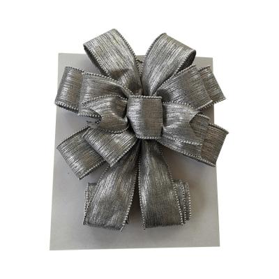 China Wholesale High Quality Christmas Tree Supplies 100%POLYESTER Topper Christmas Hair Bows for sale