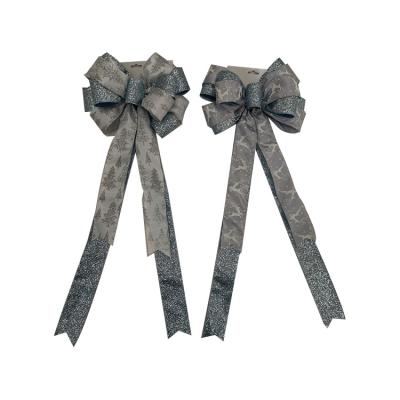 China Professional POLYESTER+GLITTER China Manufacture Wall Gift Craft Tree Topper Clips Bow for sale