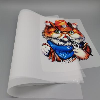 China Easy Dtf PET film a3 uncut hot transfer skin film paper A3 size dtf film sheets for inkjet for sale