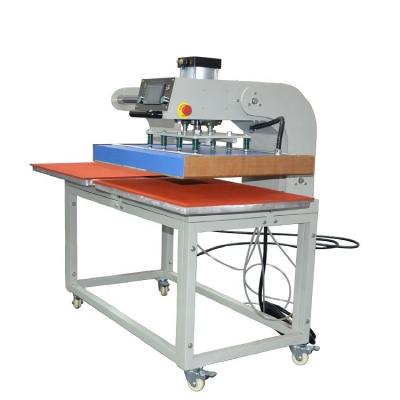 China High Quality High Quality Textile Double Slide Station Pneumatic Heat Press Machine With Horizontal Table for sale