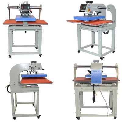 China Textile 40*60CM Up Pneumatic Double Slide Station Heat Transfer Machine For T Shirt for sale