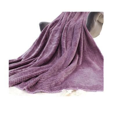 China Wholesale soft and warm soft solid color cheap flannel summer blanket /coverlet for sale