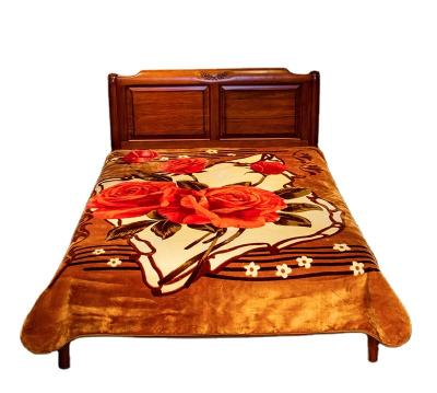 China Soft and Warm Quality 200x240cm Double Ply Adults Mink Mexican Raschel Blanket China Supplier for sale