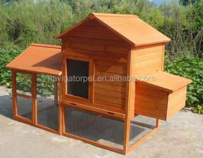 China Sustainable Wooden Hen House with Nest and Run for sale