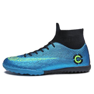 China Fashion\comfortable\durable football boots mens sneakers high top football shoes unisex ankle football boots turf sport shoes football for sale