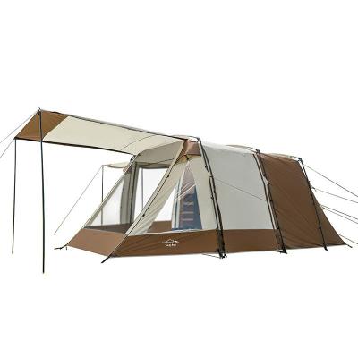 China Large Space 4-5 Person Large Space One and Two Rooms Family Platform Double Deck Outdoor Camping Tent for sale