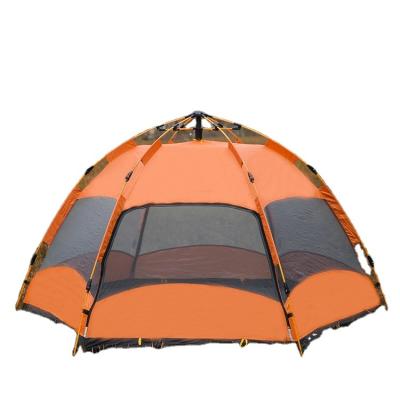 China Durable outdoor camping tent double-layer automatic camping tent hexagonal tent for sale