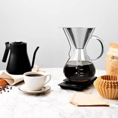 China 800ml Viable Pour Over Coffee Maker Borosilicate Glass Carafe Hand Drip Filter Coffee Maker With Handle for sale