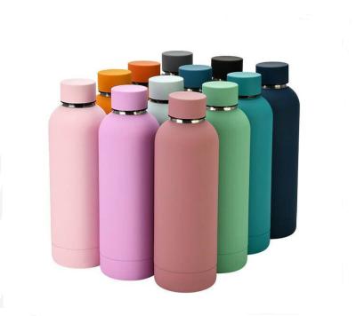 China Sustainable 500ml Stainless Steel Water Bottle Vacuum Insulated Water Bottles Double Walled Powder Coated Reusable Metal Sports Water Bottle for sale