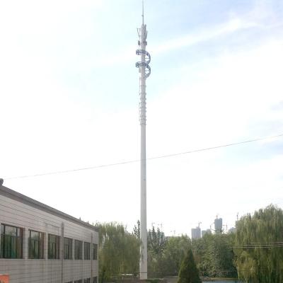 China 25m To 35m High Mast Landscapes Galvanized Steel Mono Pole Mobile Communication Antenna Tower for sale