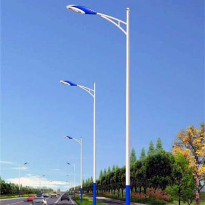 China New Style Garden Street 8-9m Meter Aluminum Light Gray Lighting Pole With Single Arms for sale