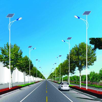 China Square Good Wholesale Price Galvanized Steel Solar LED Street Light Poles For Lighting Roadways for sale