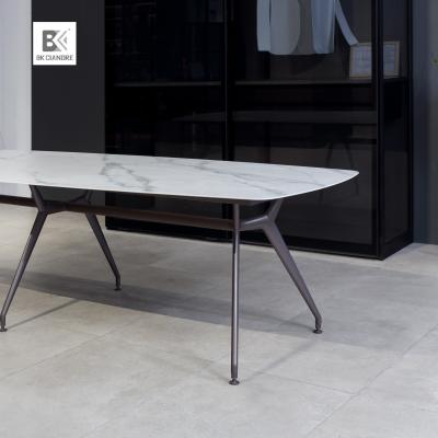 China Extendable Furniture Marble With Stone Modern Business Unique Western Antique Customize OEM Time Dining Table for sale