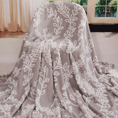 China Wholesale Multifunctional Warm Folded Bedding Blanket Cover Jacquard Cashmere Blanket Blanket for sale