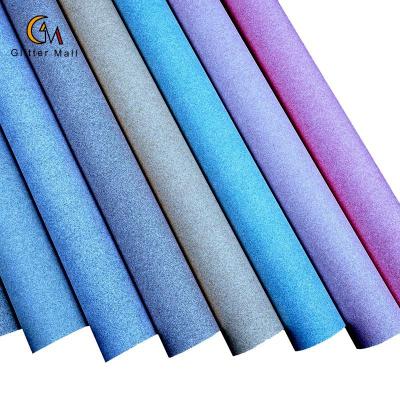 China Chunky Glitter Faux Fabric Synthetic Waterproof Colorful Pattern Canvas PU Glitter Leather Fabric For Bags Shoes Sofa for sale