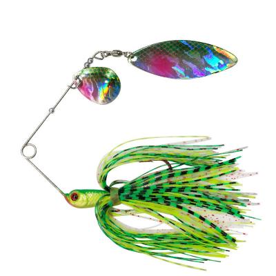 China Metal JIEMI OEM New style 12g 24g Spinner Fishing Lure Silicone Skirts quickly Swimming posture for sale