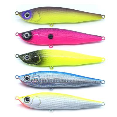 China ABS Plastic JIEMI OEM New style 9cm18g Fishing Lures Saltwater Abs Plastic Pencil Casting Lure Long shot Sinking Flexible Swimming for sale