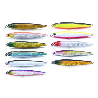 China ABS Plastic JIEMI OEM New style 10cm 16g Fishing Lures Hard Bait Sinking Topwater Pencil Lure Abs Plastic Artificial weihai tackle factory for sale