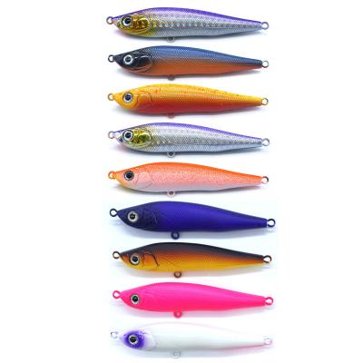 China ABS Plastic JIEMI OEM New style 9cm18g Pencil Top Water Lure Fishing Lures Flexible Swimming for sale