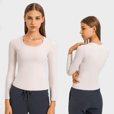 China Product Breathable Hot Selling Girls Workout Complete Fitness Workout 3/4 Sleeve Women's Length T-Shirt for sale