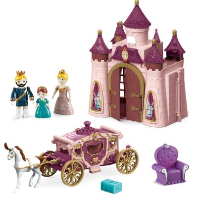 China Playhouse Girl Princess Castle Children Playhouse Dollhouse For Girls Pretend Play Princess Castle Villa Toys Children Plastic Pumpkin Toys With Light Music for sale