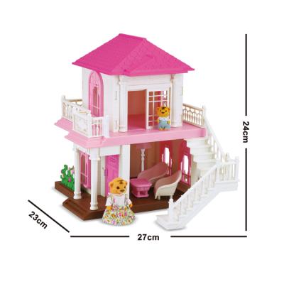 China Plastic Educational Toy Villa Accessories Furniture Miniature Dollhouse Building Children Doll Rooms For Girl Children for sale