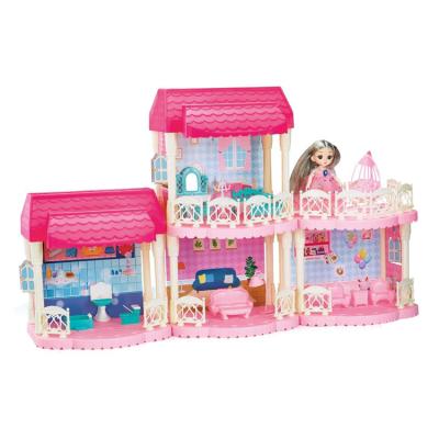 中国 Cartoon Toy 2021 New Toys Play House Barbie Girl Doll House Kids DIY Villa Costume 販売のため