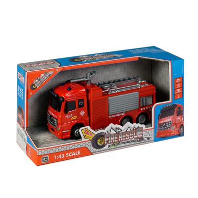 China 1:43 Fire Engine Series Alloy Car Kids Simulation Metal Fire Rescue Diecast Model Car Pull Back Toy Diecast Vehicle Toy Truck Toys for sale