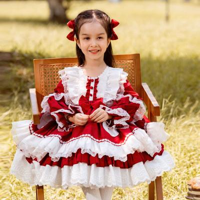 China 2020 New Summer Washable Girls 2-6 Years Old Toddler Party Wear Infant Princess Spanish Birthday Dresses With Lace for sale