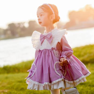 China Cute Lolita Girl Spanish Princess Dress For Ruffle Girls Vintage Birthday Easter Party Dress Washable for sale