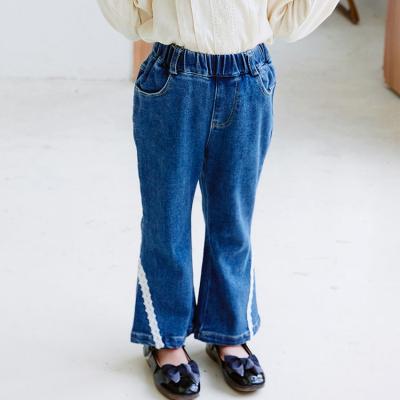 China Fashion Breathable Wholesale Plain New Arrival Kids Blue Jeans Pants For Girls Children for sale