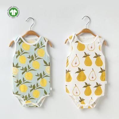 China Factory Wholesale Sleeveless Jumpsuit Baby Summer Clothes Baby Grows Romper 100% Cotton Jumpsuit for sale