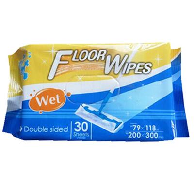 China Cheap Household Disposable Floor Cleaning Cloths Adults Spunlace Wet Flow Pack GMPC NDC MSDS ISO9001 Unscented 50000bags 20*30CM for sale