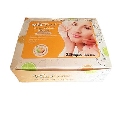 China Fresh Unscented Extra Soft Custom Box Pack Hand Face Cleansing Dry Wipe Individual Wipes Pack 25pcs In Box for sale