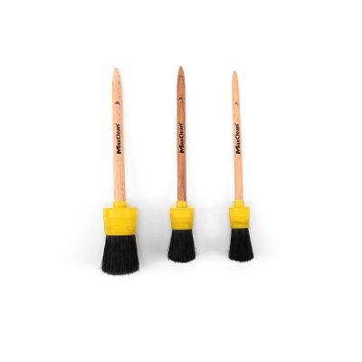 China Remove Dust MaxClean 3 Pack Yellow Detailing Brush Set for sale