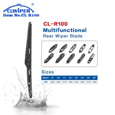 China The good quality 100% natural rubber CLWIPER used car parts multifunctional universal automobile rear wiper balde with 10 adapters for sale