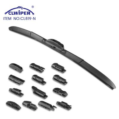 China 100% Natural Rubber CLWIPER Flat Hybrid Car Window Wiper Blade Multifunctional Front Windshield Glass Rubber Refill for sale