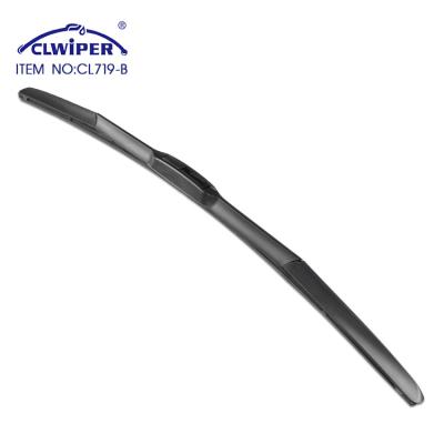 China New Type 100% Natural Rubber CLWIPER Flat Hybrid Blade For Universal Hook Cars Windshield Wiper Blades for sale