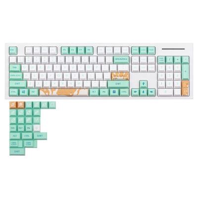 China Computer Keyboard 104+24 Full PBT Cherry Profile Keycaps Set Dye-Substrated for GH60 GK61 64 68 87 96 104 108 Mechanical Keyboard (caramel in good condition) for sale