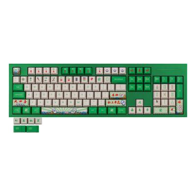 China Computer Keyboard 104+6 Cool 5-Sided Dye Subbed PBT Keycaps Set OEM ANSI Layout For Cherry MX Mechanical Keyboard (Chinese Mahjong) for sale