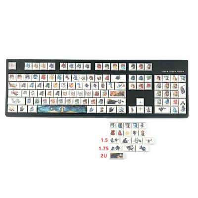 China Computer Keyboard No Legends Stone Age 104+18 Keycaps PBT Dye Sublimation XDA Profile GK61 87 Compatible 96 104 108 Mechanical Keyboard for sale