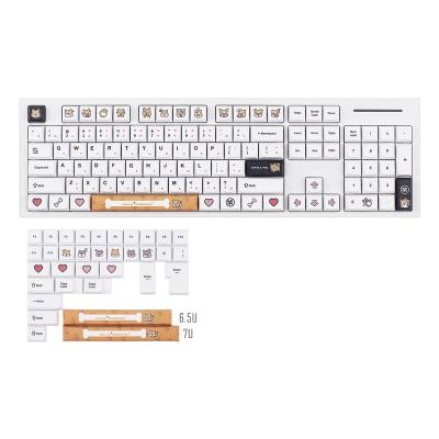 China Japanese Computer Keyboard 104+34 XDA Keycap Legends PBT 5 Faced Dye-Substrated Compatible GK61 64 68 87 96 104 108 Mechanical Keyboards (Shiba Inu) for sale