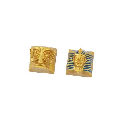 China Custom Computer Keyboard Craftsman Resin Keycap Arrow for Egyptian Pharaoh Golden China Sanxingdui Mechanical Stereoscopic Keyboard Relief for sale