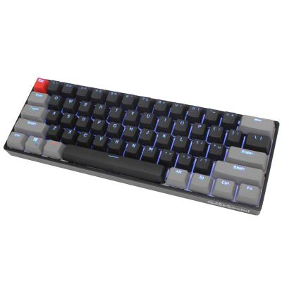 China Gateron Wireless Optical Gaming Keyboard RGB Backlit Programmable Mechanical Radio SS61 Yellow/Blue/Brown/Red/Black Switch for sale