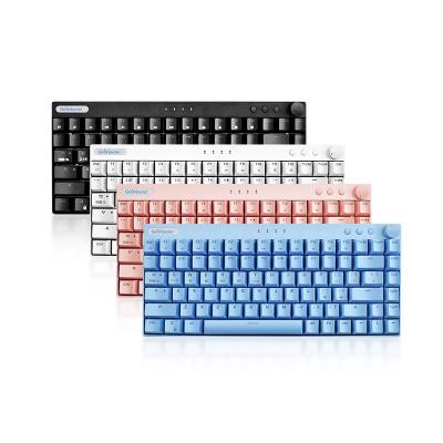 China GS84 TKL RGB Wireless Backlit Mechanical Gaming Keyboard Outemu Switch 3 in 1 Connection BT 5.0 Radio Keyboards with Button for sale